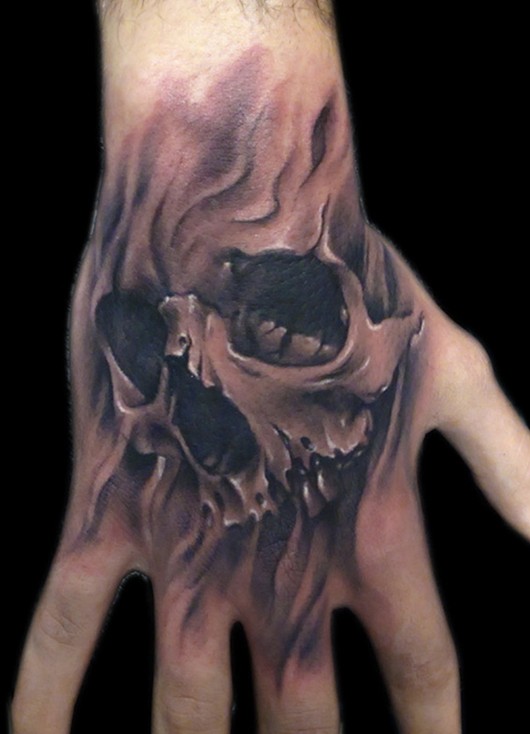 Photo:  skull tattoo 003
